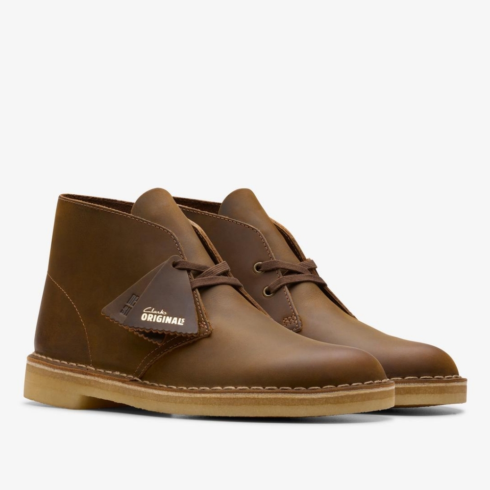 NIB Clarks Originals Desert Boot Beeswax Leather Men’s 9.5 Chukka Crepe Sole